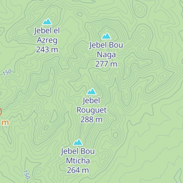 Map of Jebel Rouguet