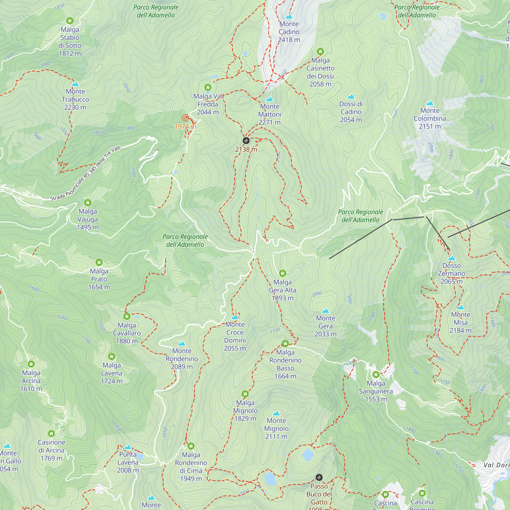 Rifugio Passo Crocedomini map