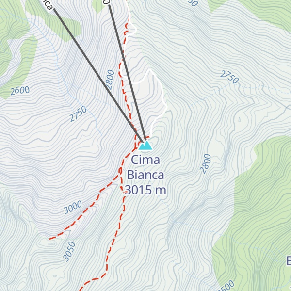 Map of Cima Bianca