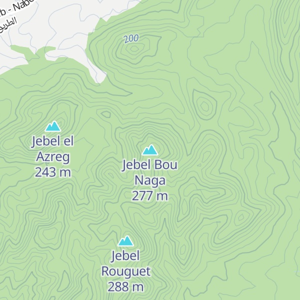 Map of Jebel Bou Naga