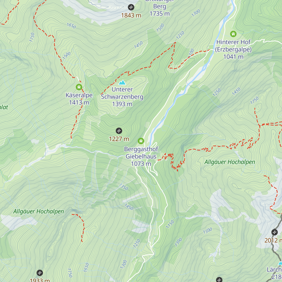 Berggasthof Giebelhaus map