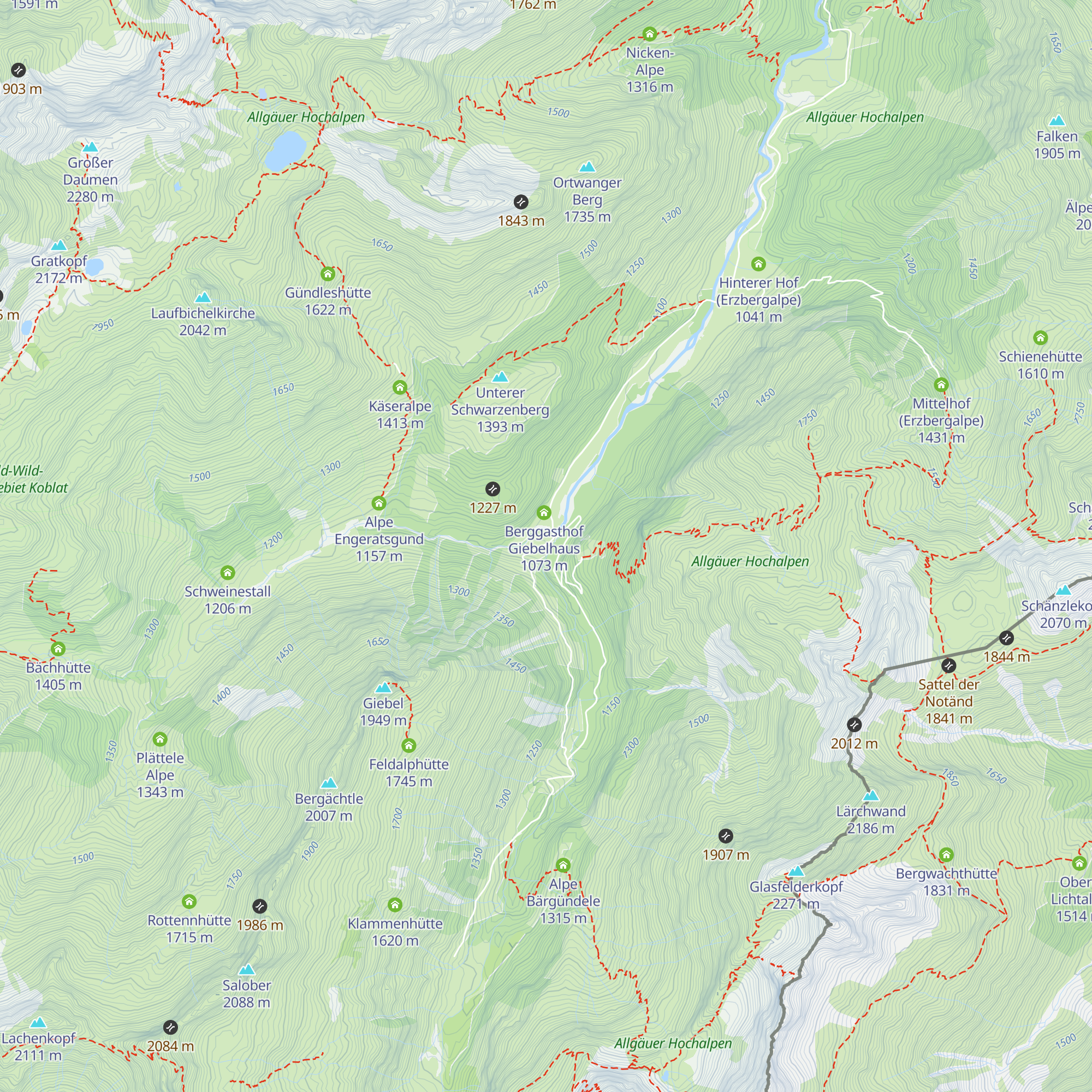 Fußhütte (Kühbachalpe) map