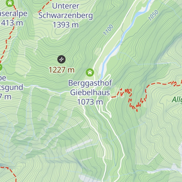 Map of Fußhütte (Kühbachalpe)