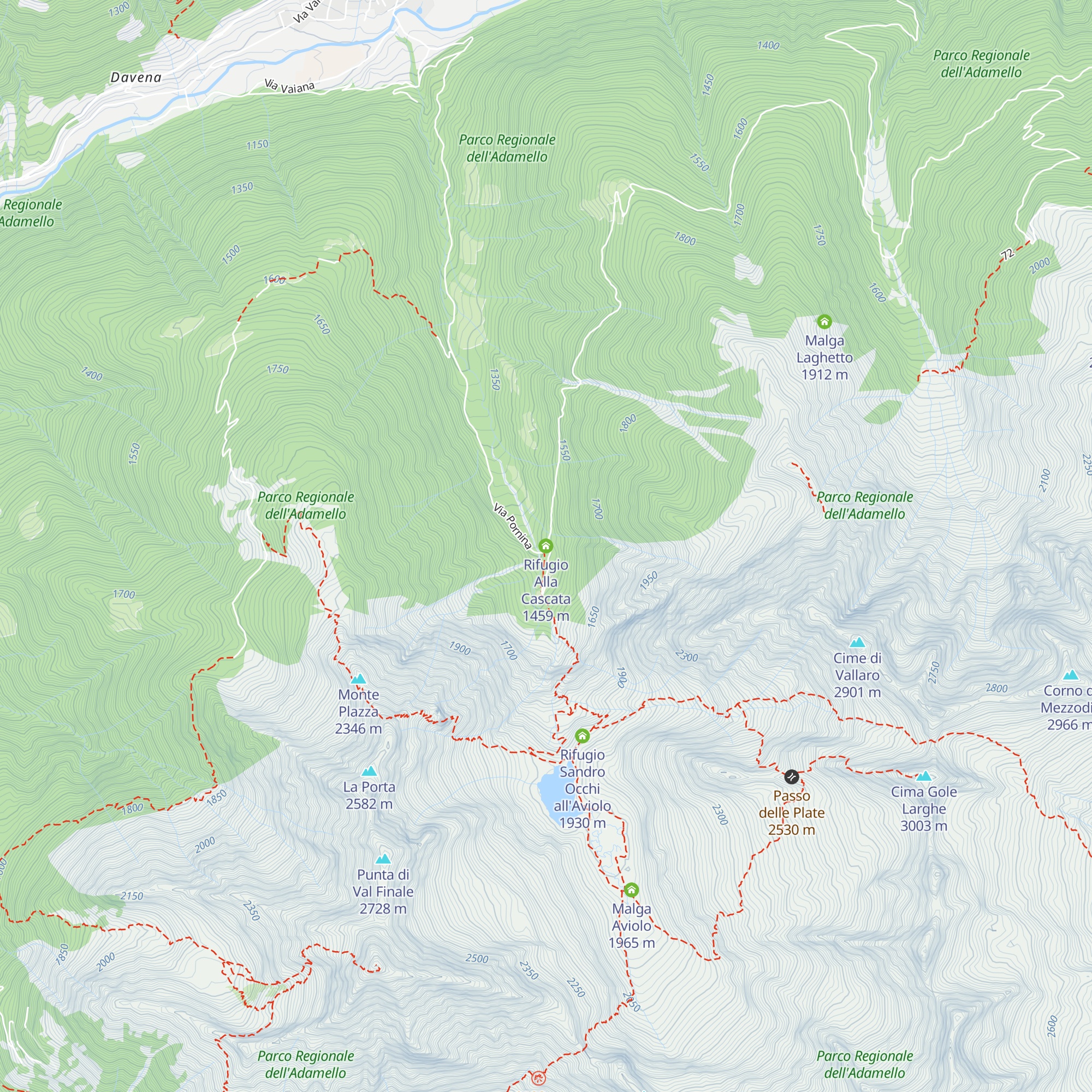 Rifugio Alla Cascata map