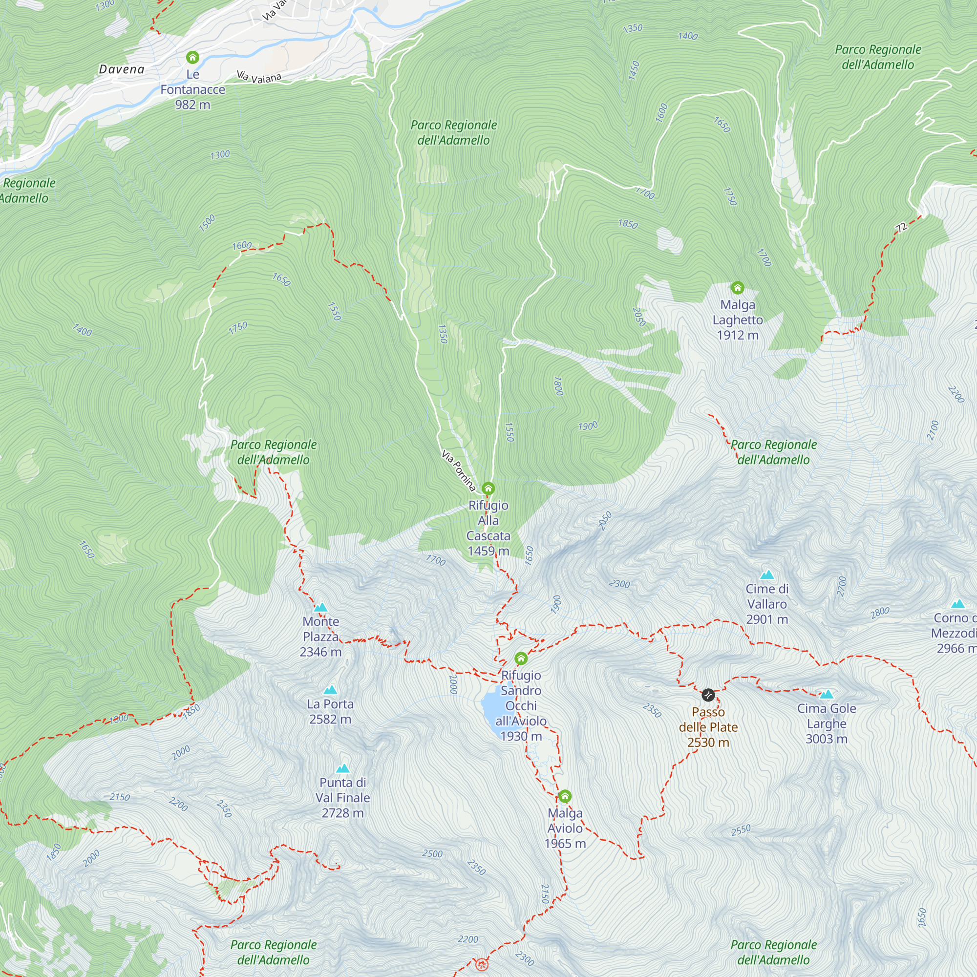 Rifugio Alla Cascata map