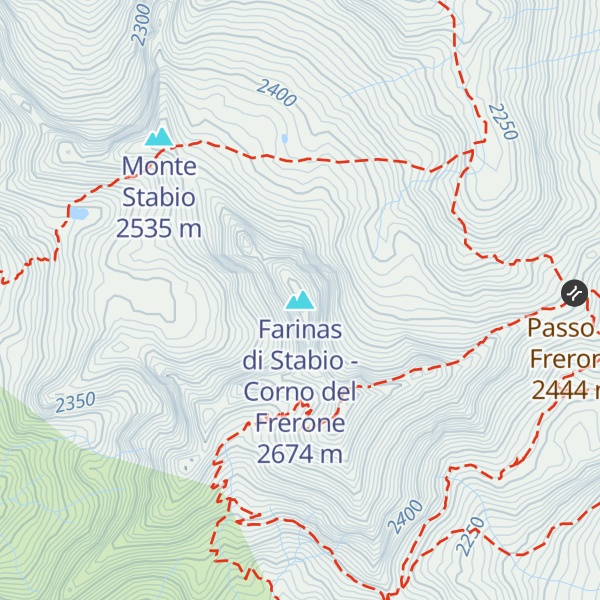 Map of Farinas di Stabio - Corno del Frerone