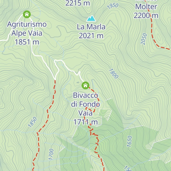 Map of Bivacco di Fondo Vaia