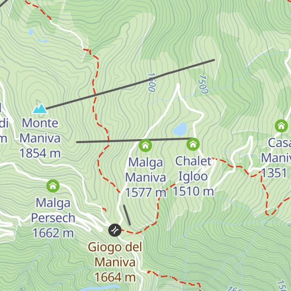 Map of Malga Maniva