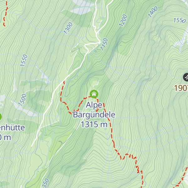Map of Alpe Bärgündele