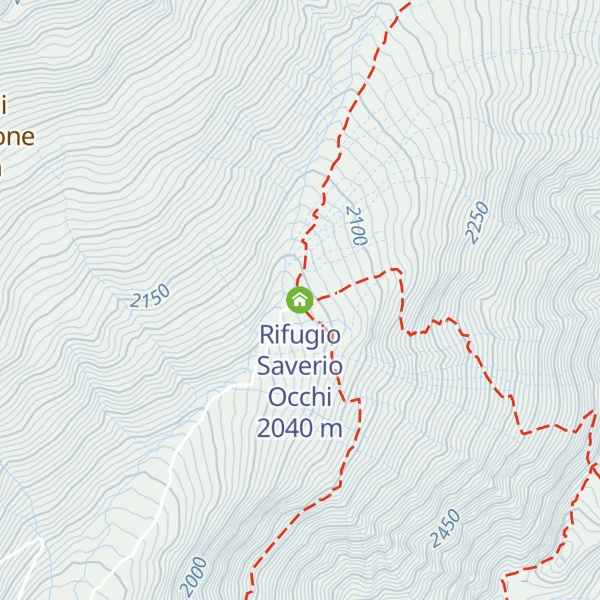 Map of Rifugio Saverio Occhi