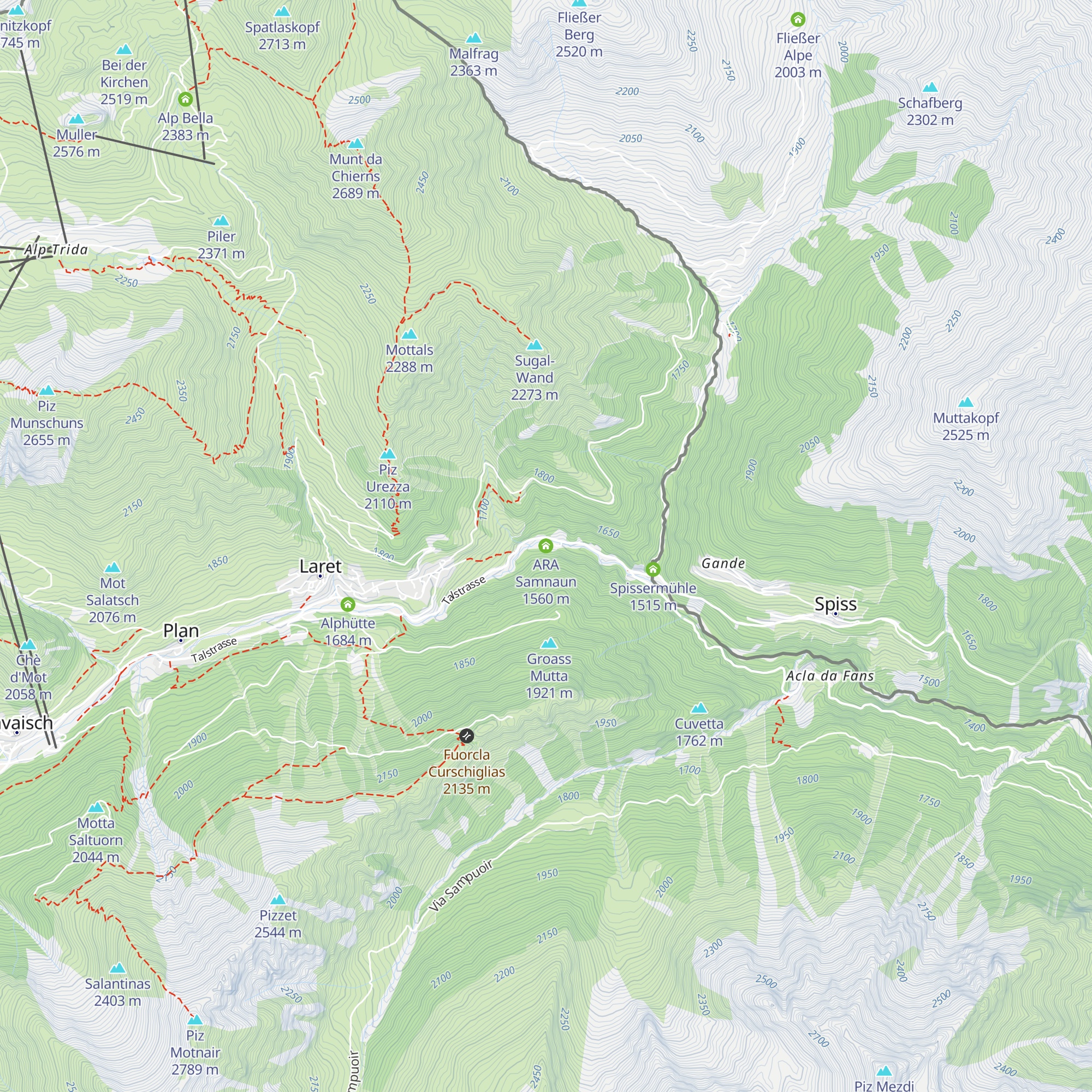 ARA Samnaun map