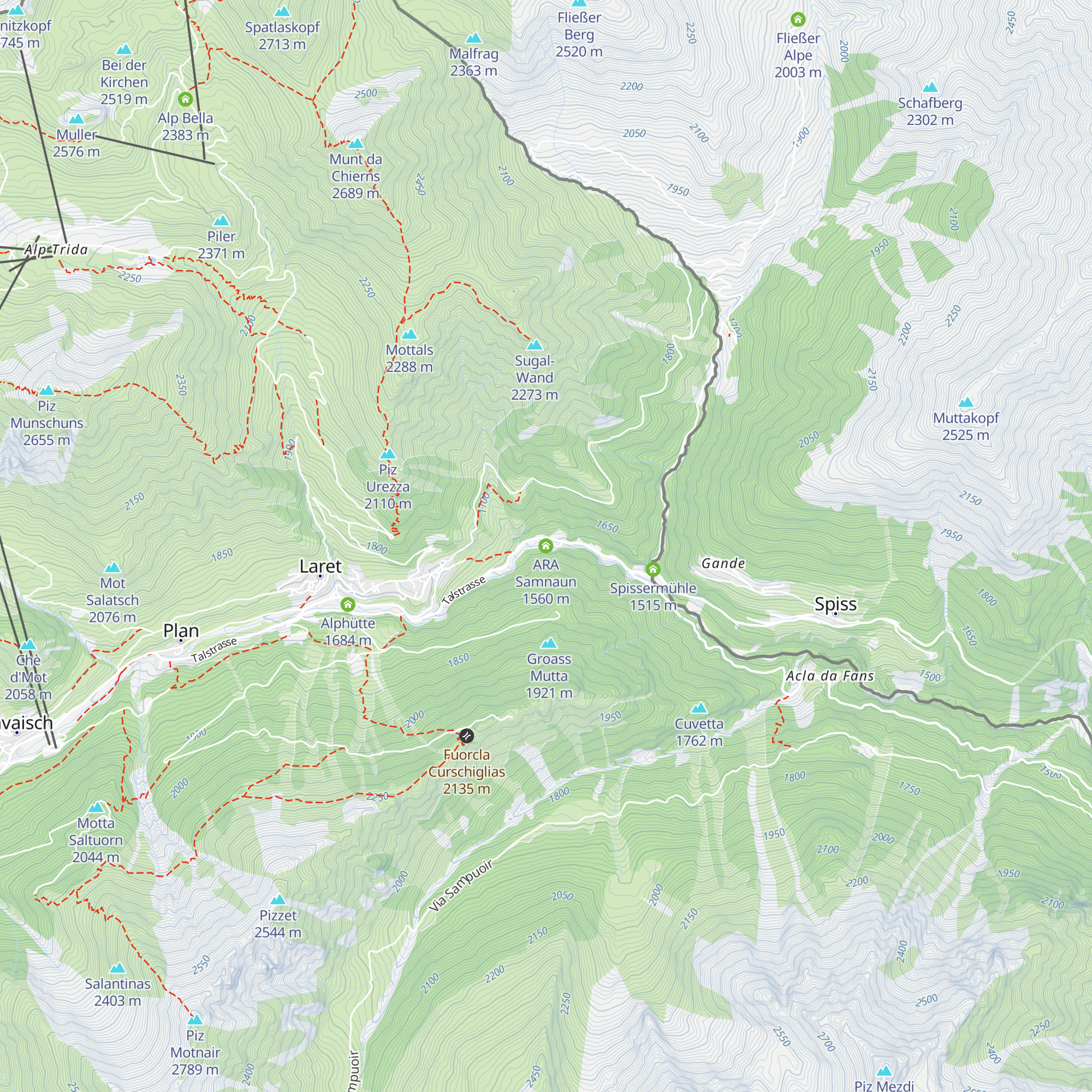 ARA Samnaun map