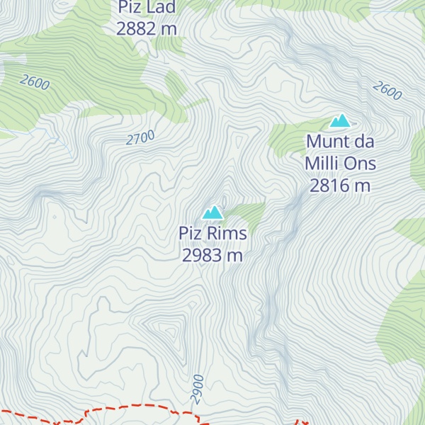 Map of Piz Rims