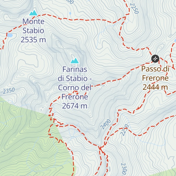 Map of Monte Frerone