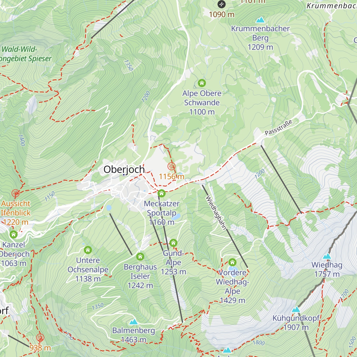 Moorhütte Oberjoch map