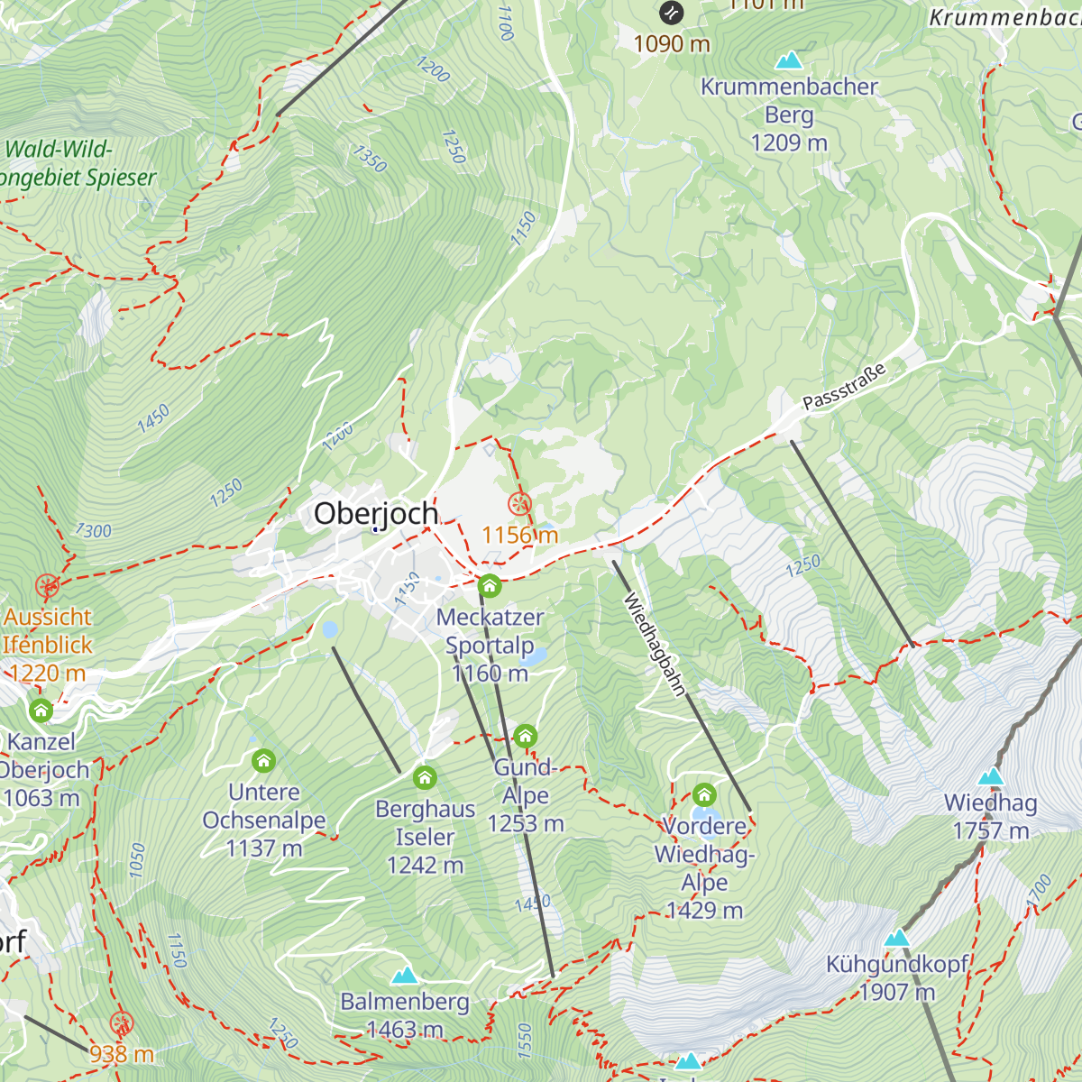 Moorhütte Oberjoch map