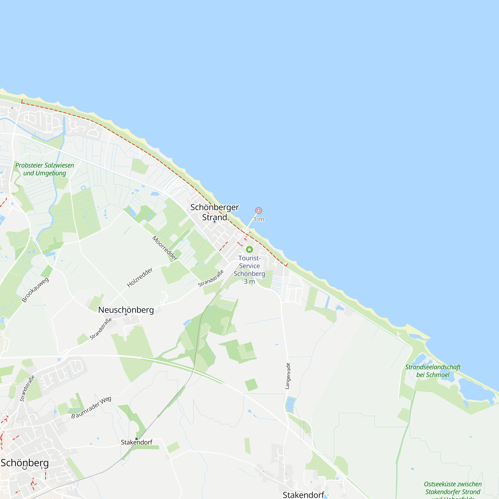 Tourist-Service Schönberg map