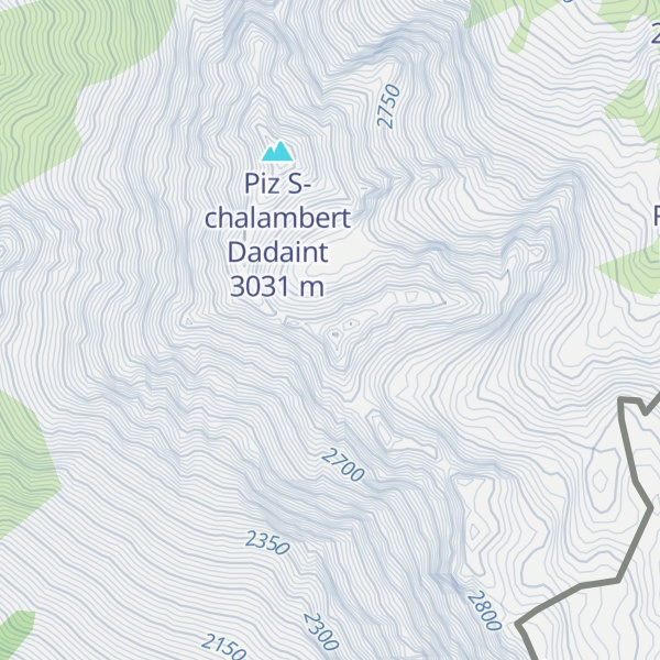 Map of Piz dal Cuatal