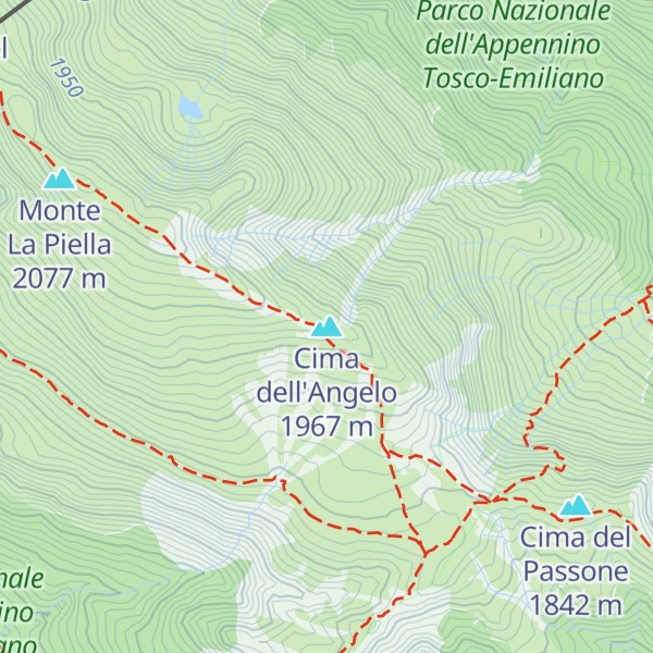 Map of Cima dell'Angelo