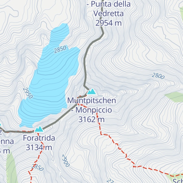 Map of Muntpitschen - Monpiccio