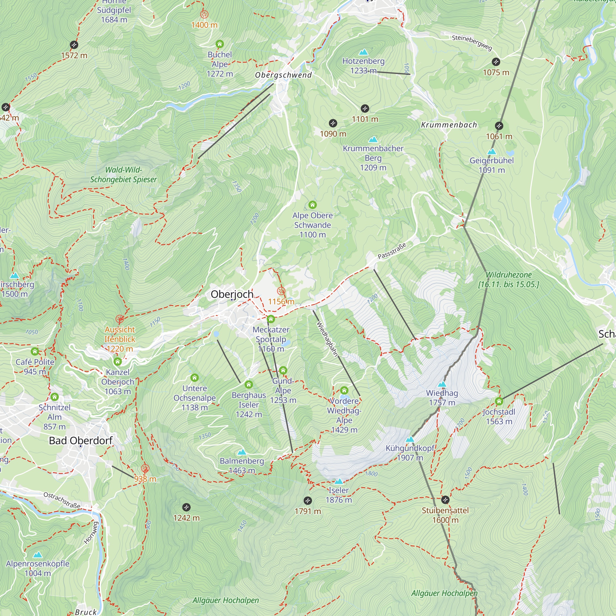 Wiedhag-Alpe map