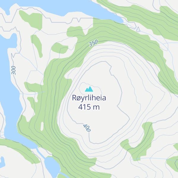 Map of Røyrliheia