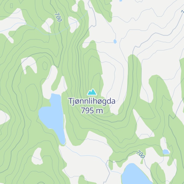 Map of Tjønnlihøgda