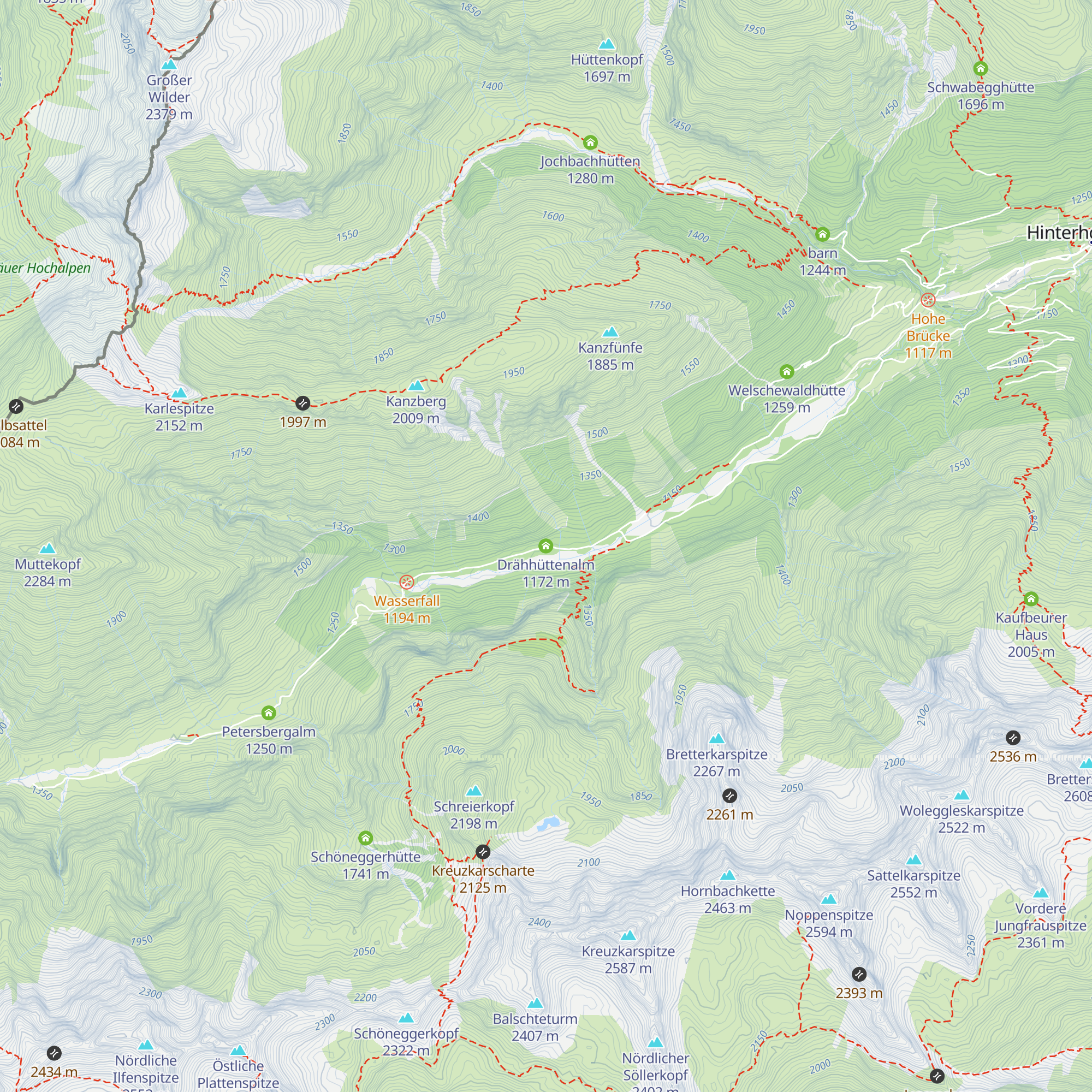 Drähhüttenalm map