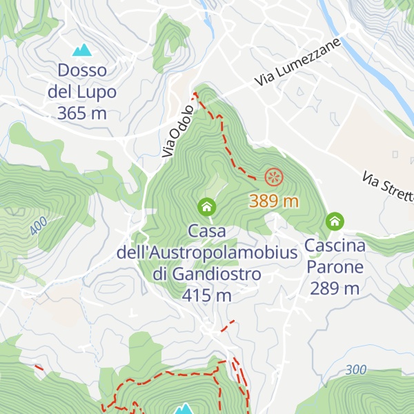 Map of Casa dell'Austropolamobius di Gandiostro