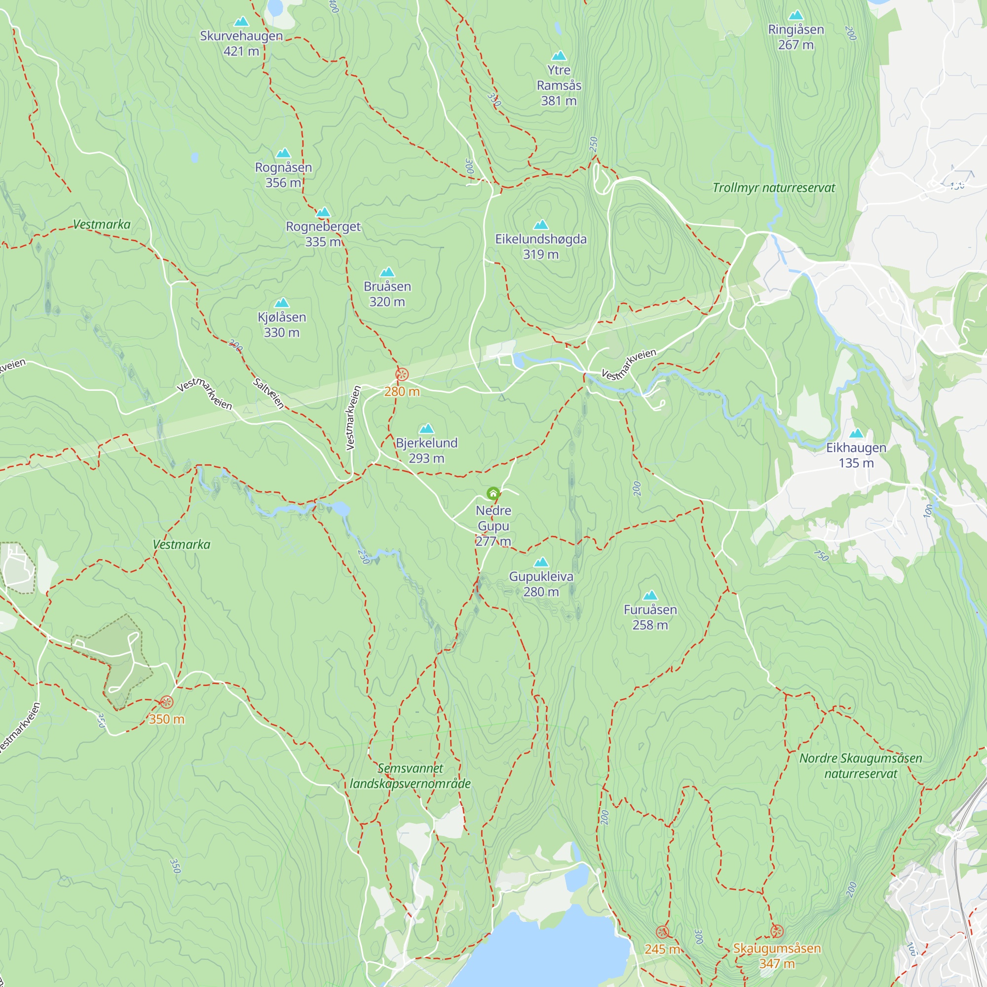 Nedre Gupu map
