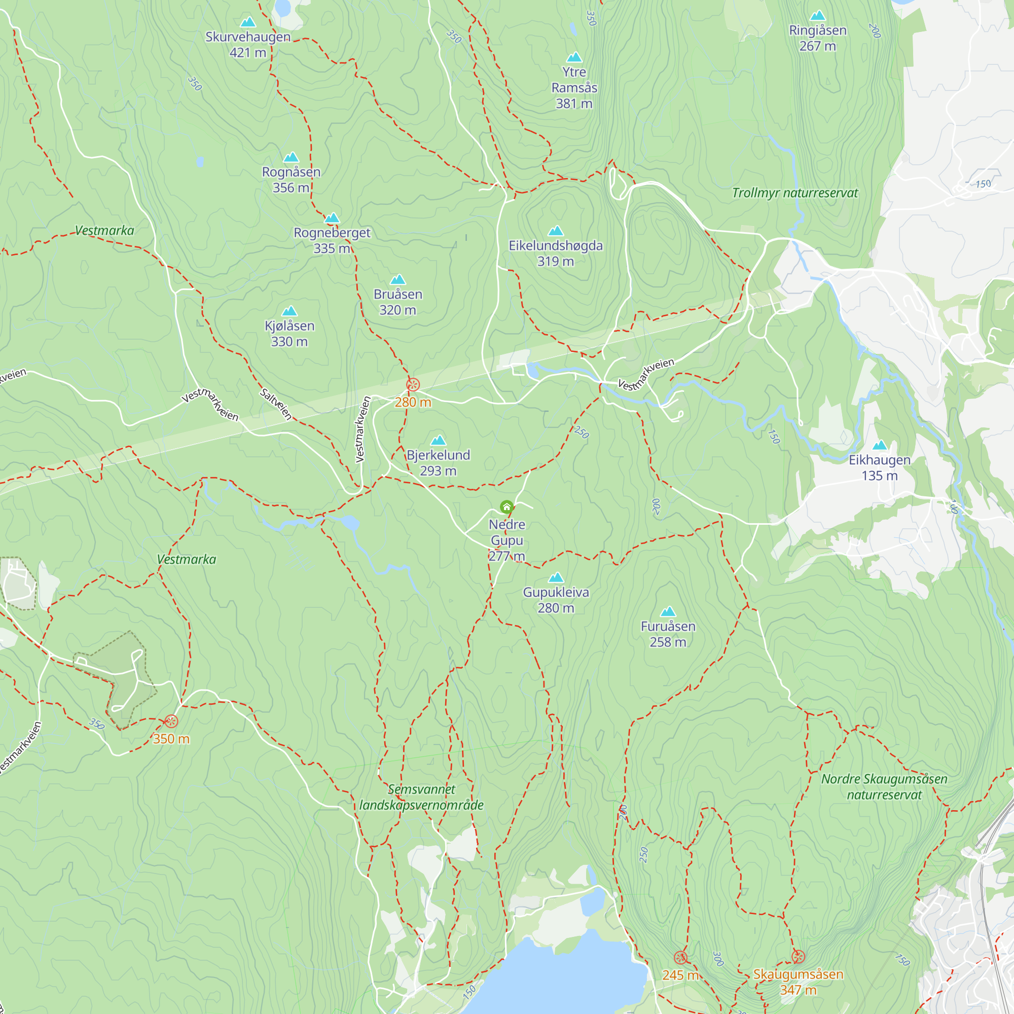 Nedre Gupu map