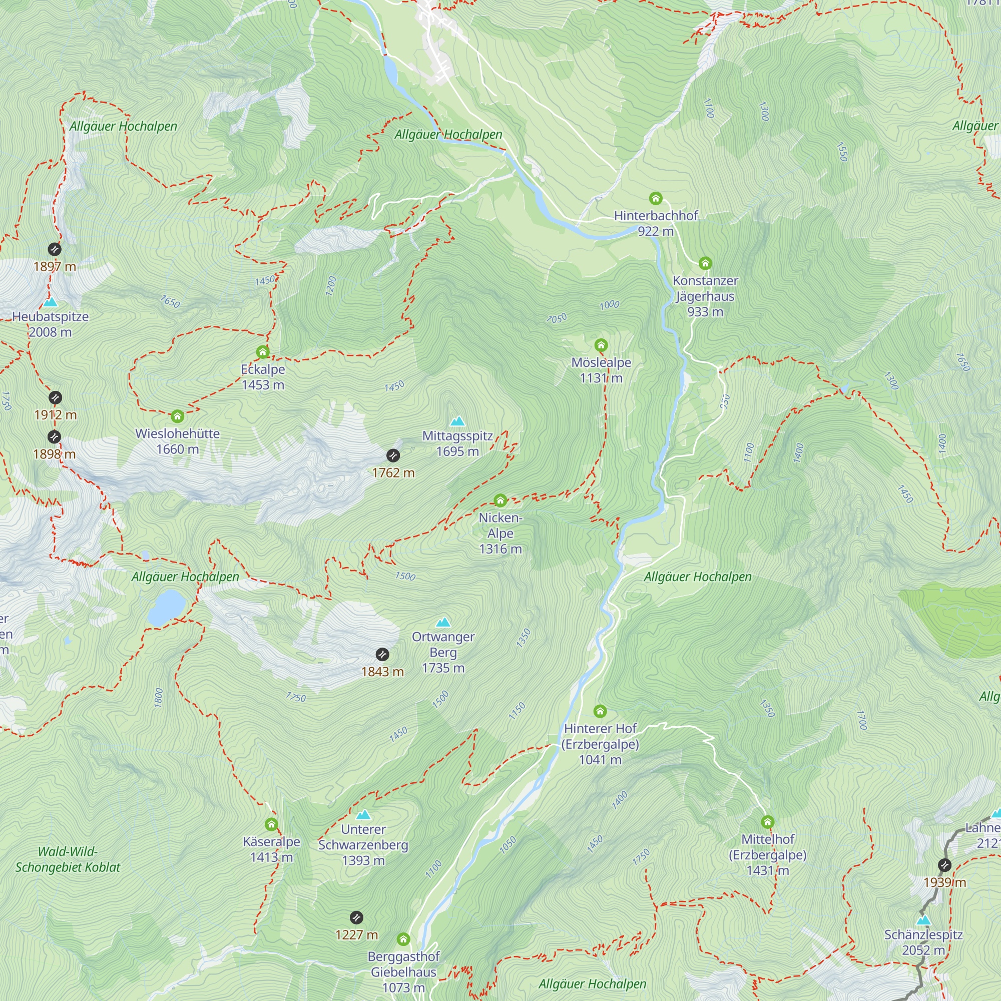 Nicken-Alpe map