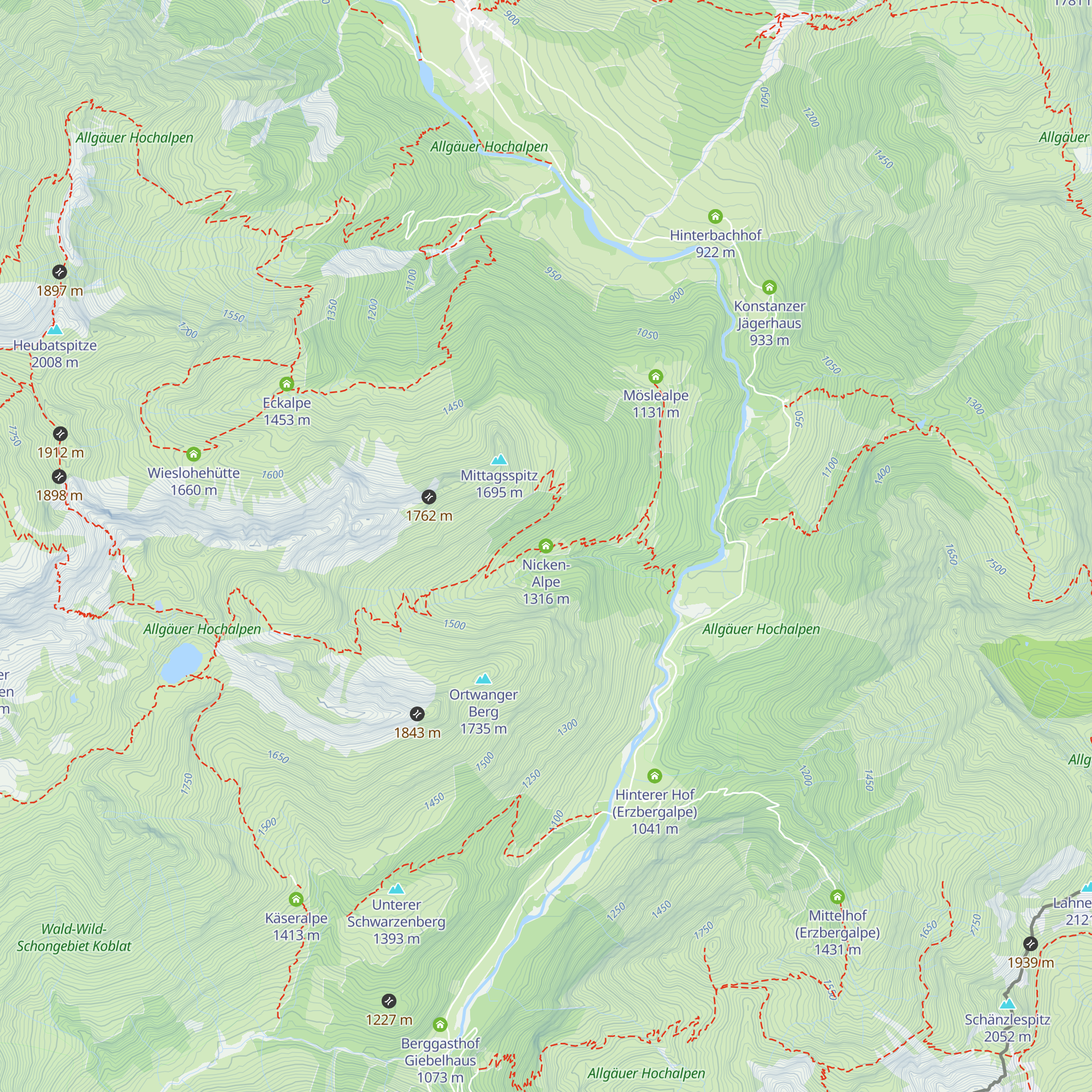 Nicken-Alpe map