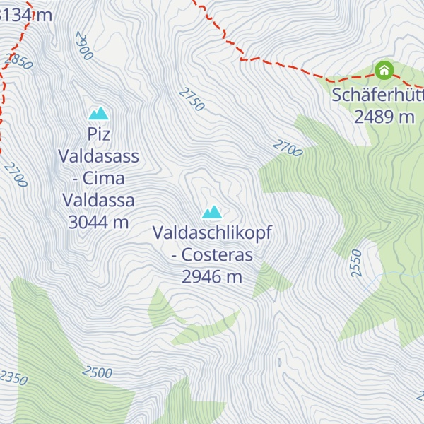 Map of Valdaschlikopf - Costeras