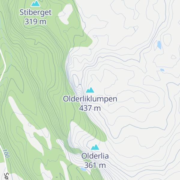 Map of Olderliklumpen