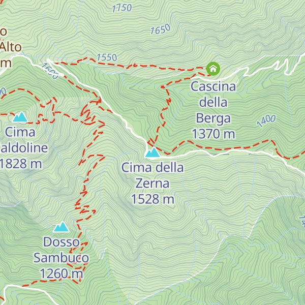 Map of Cima della Zerna