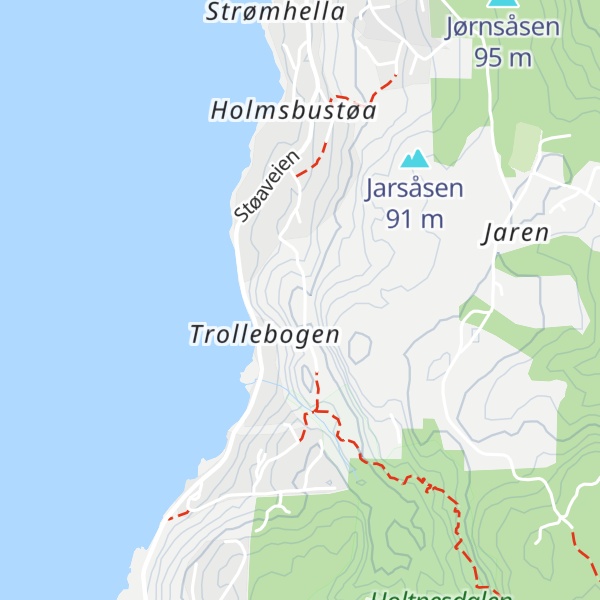 Map of Trollebogåsen