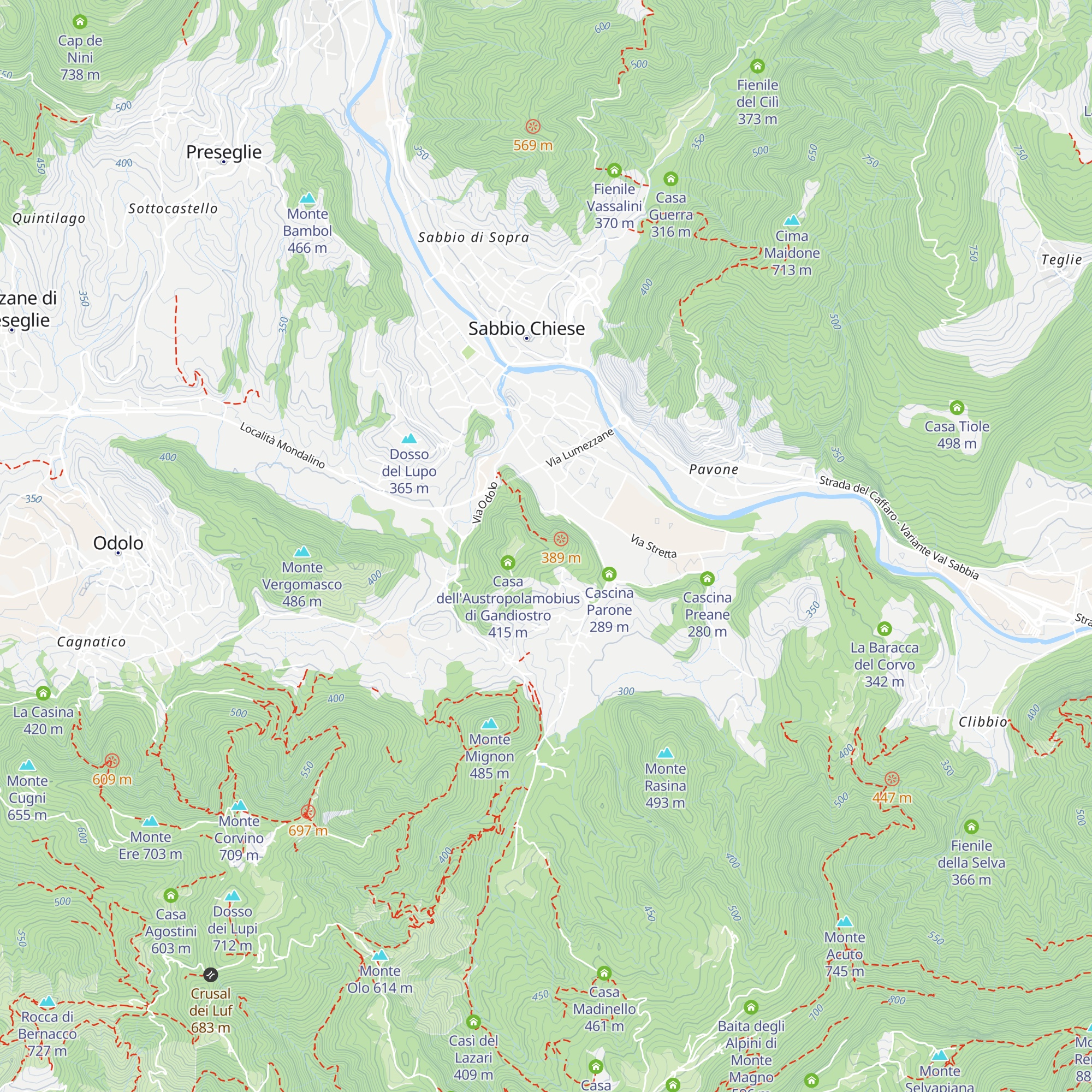 Rifugio Cavaliere Sergio Girelli map