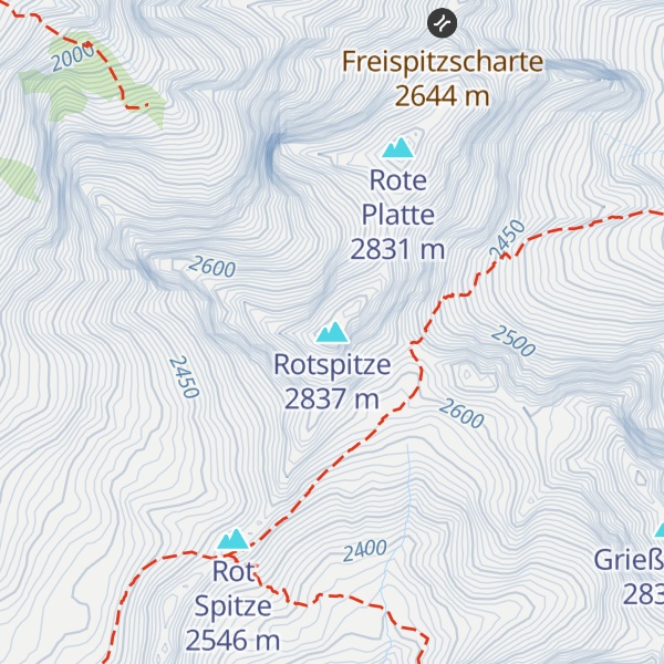 Map of Rotspitze