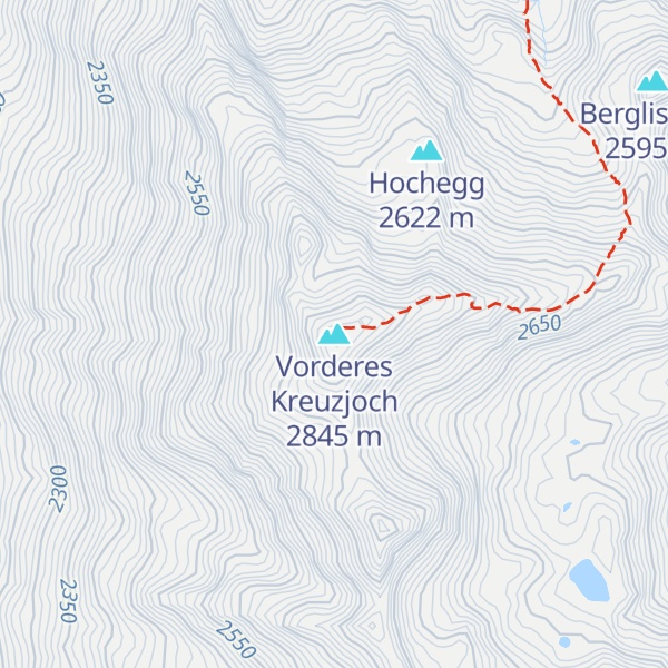 Map of Vorderes Kreuzjoch