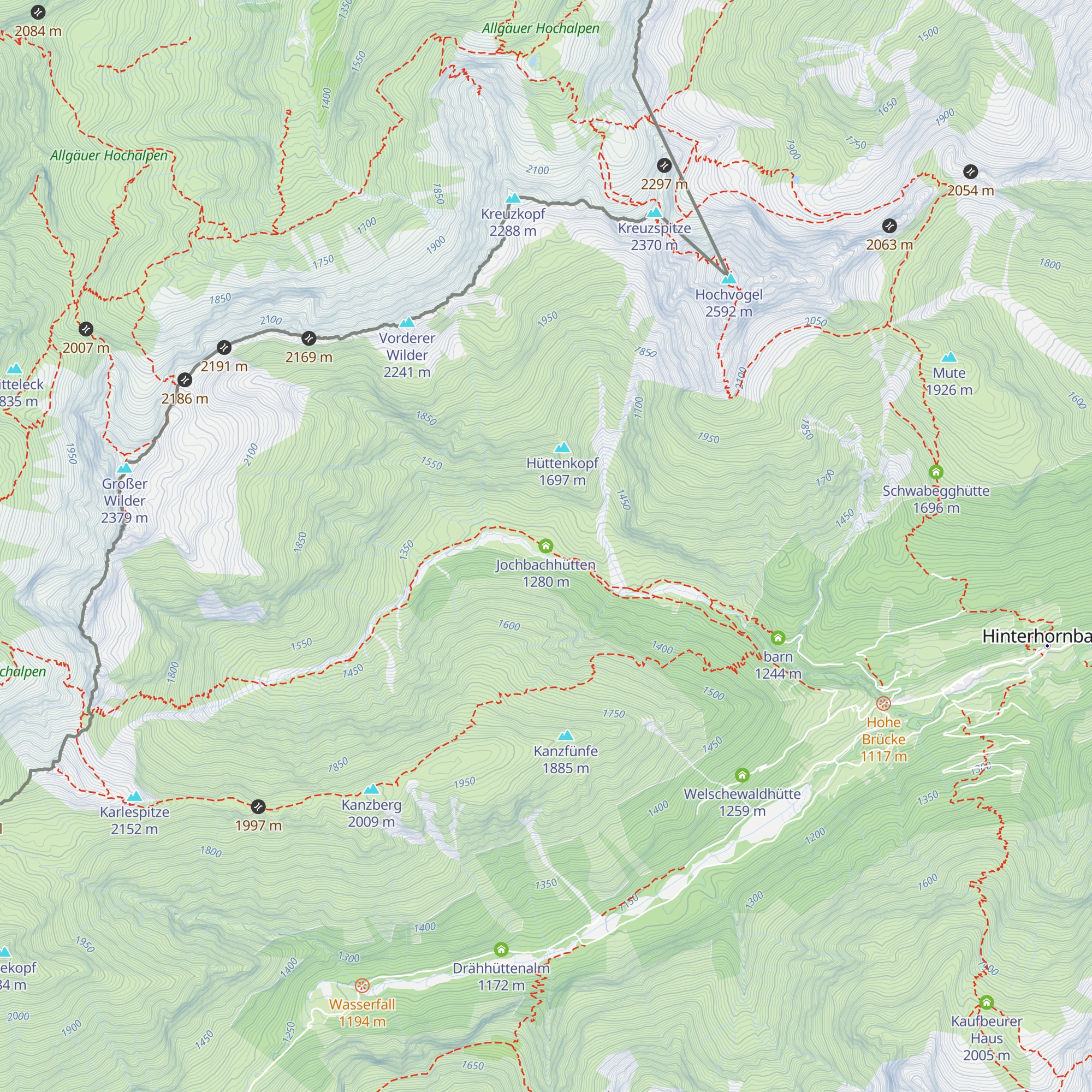Jochbachhütten map