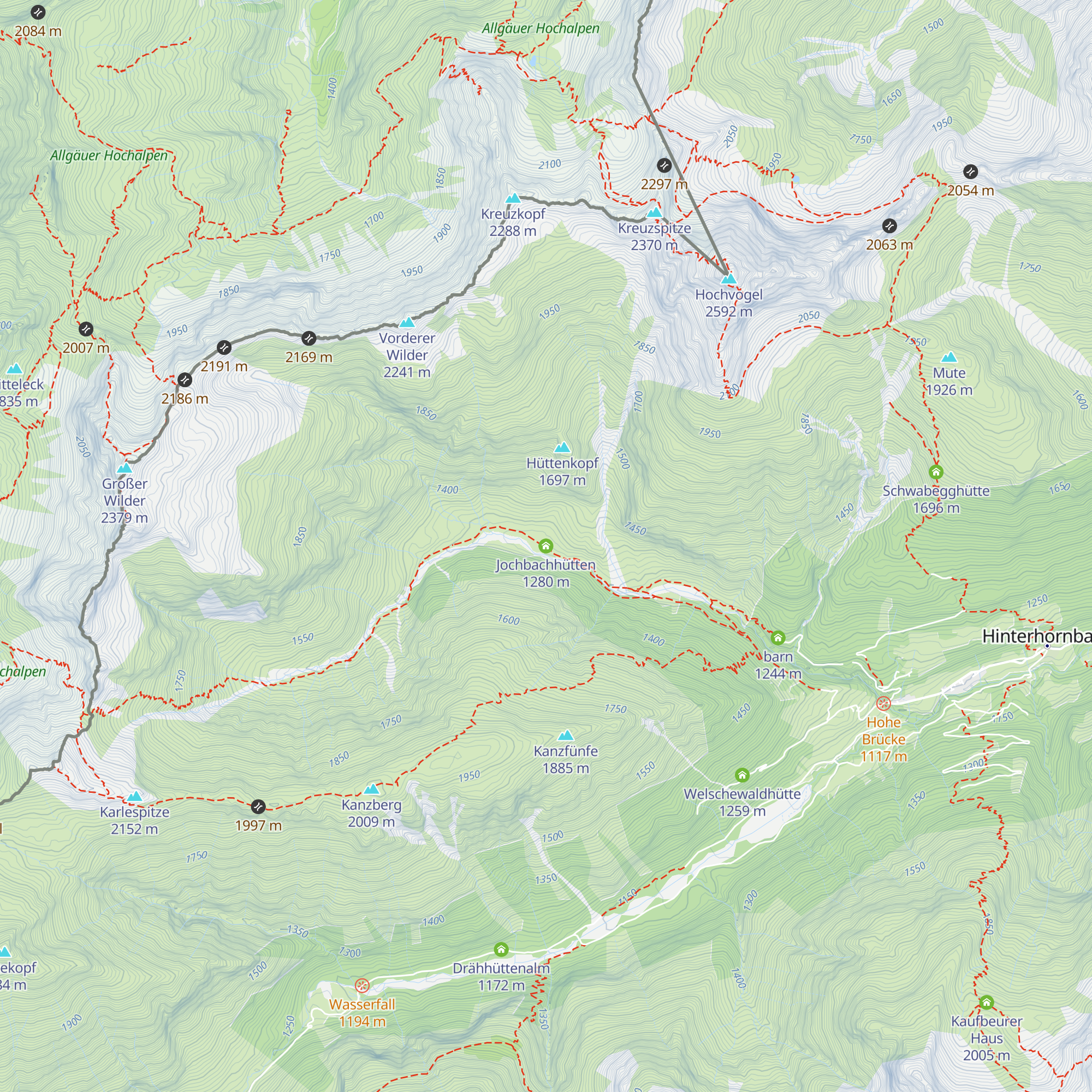 Jochbachhütten map