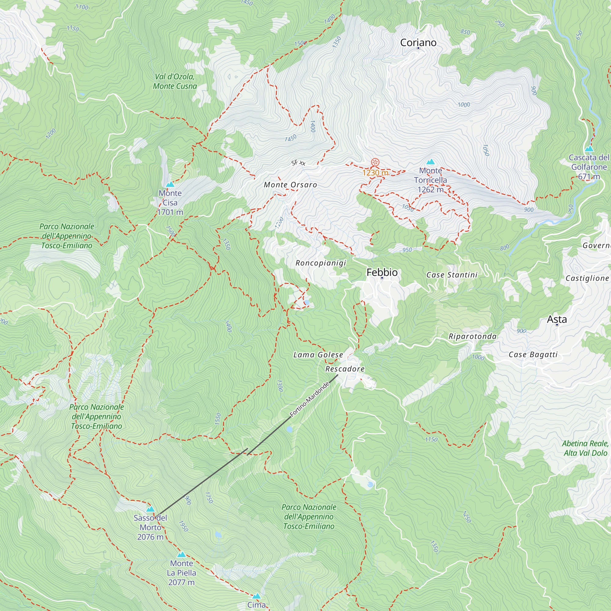Rifugio Peschiera Zamboni map