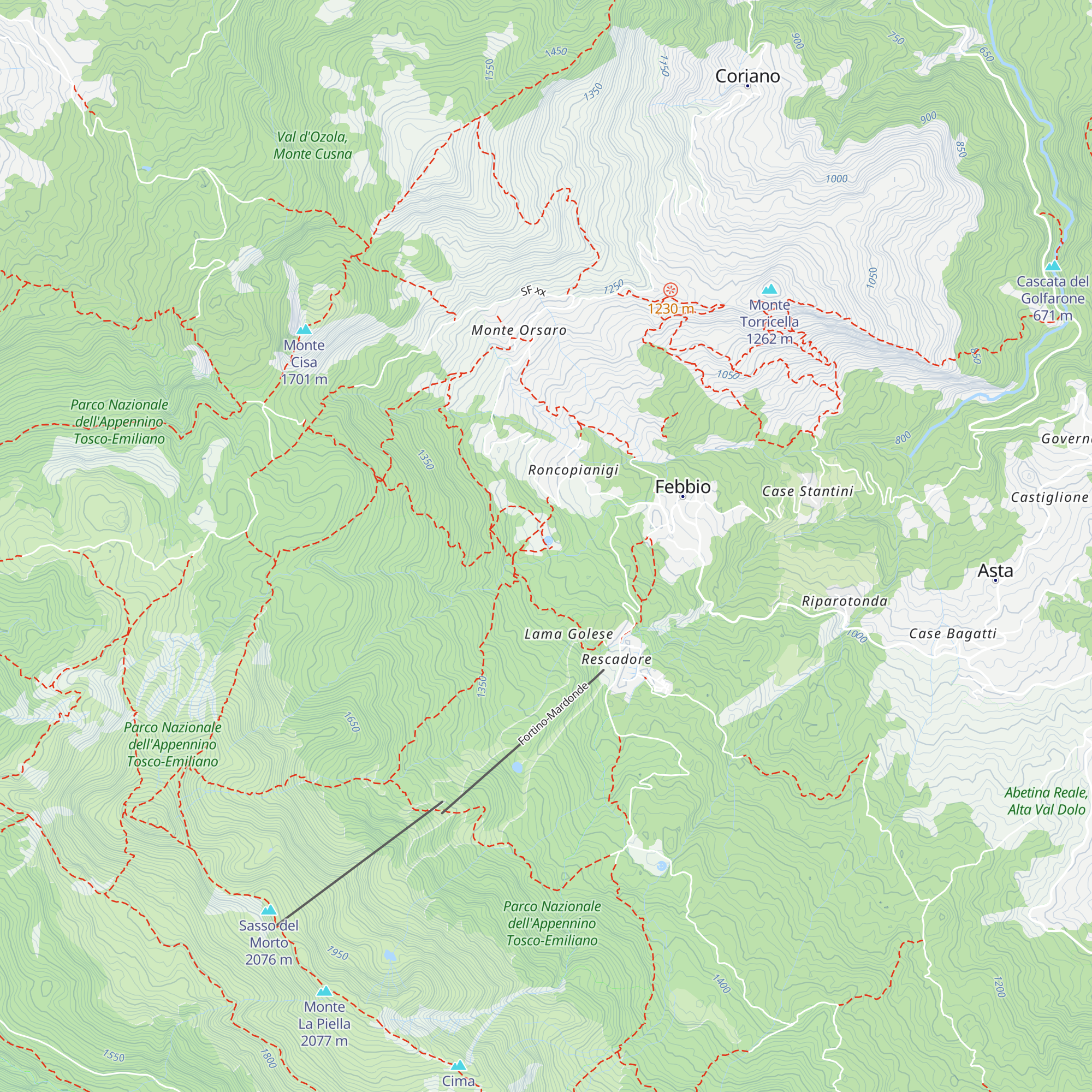 Rifugio Peschiera Zamboni map