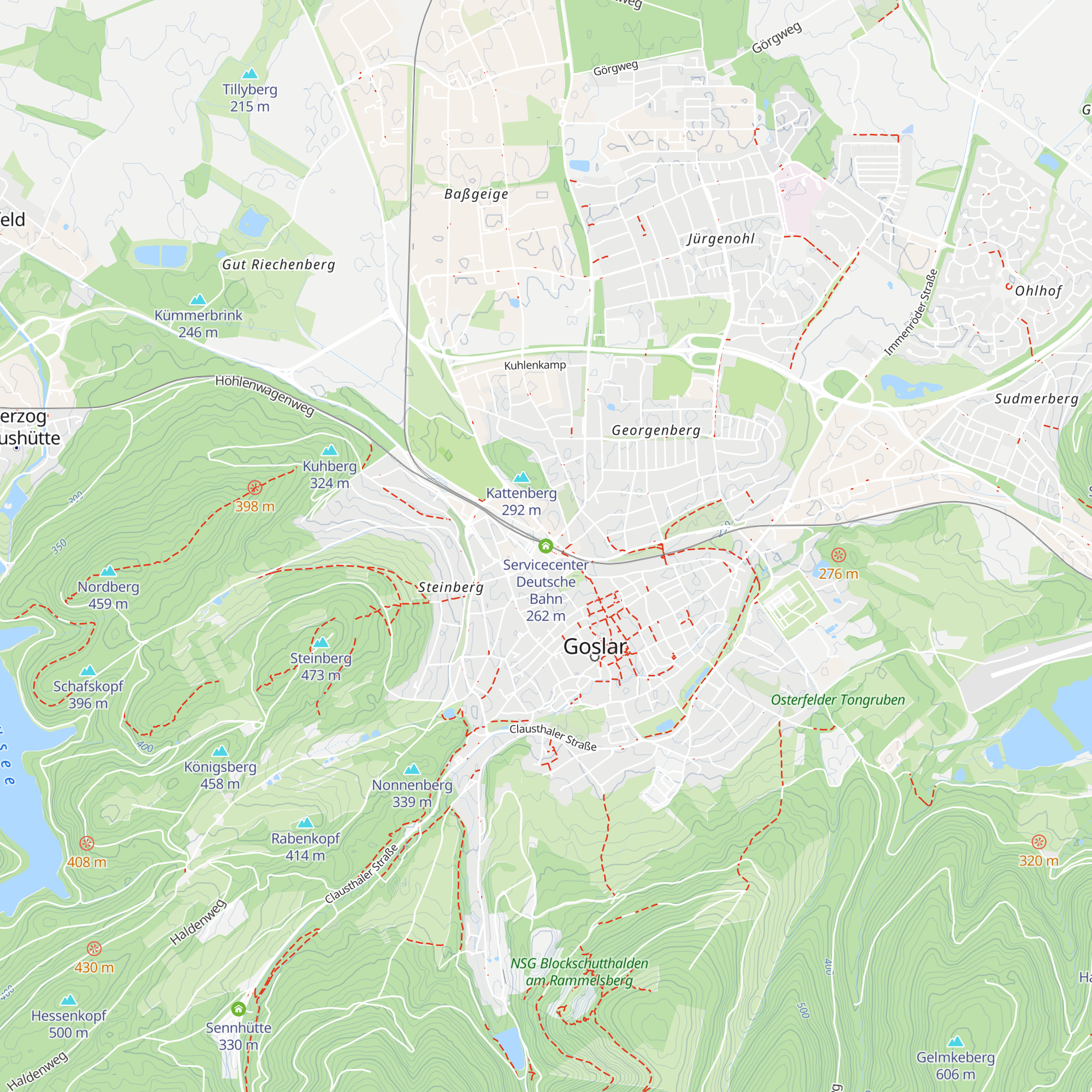 Servicecenter Deutsche Bahn map