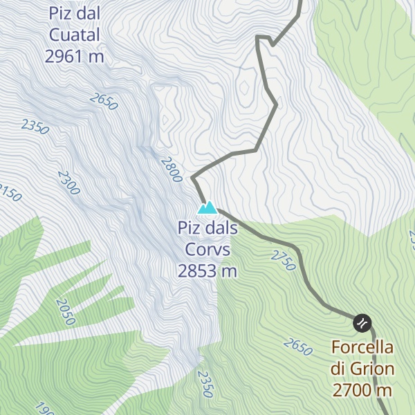 Map of Piz dals Corvs