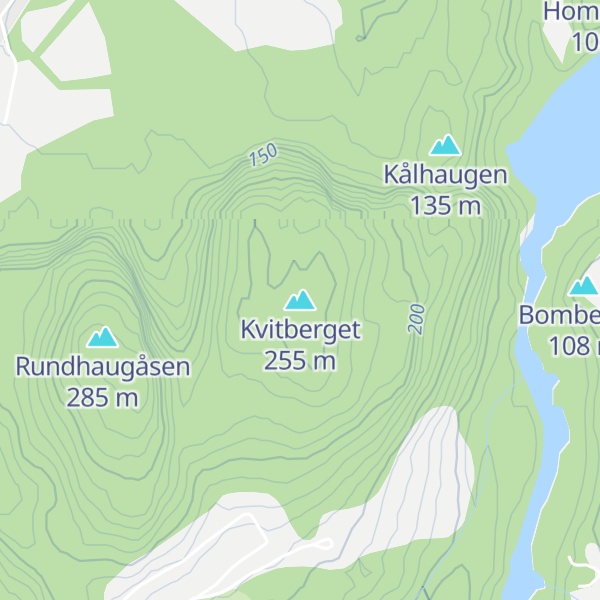 Map of Kvitberget