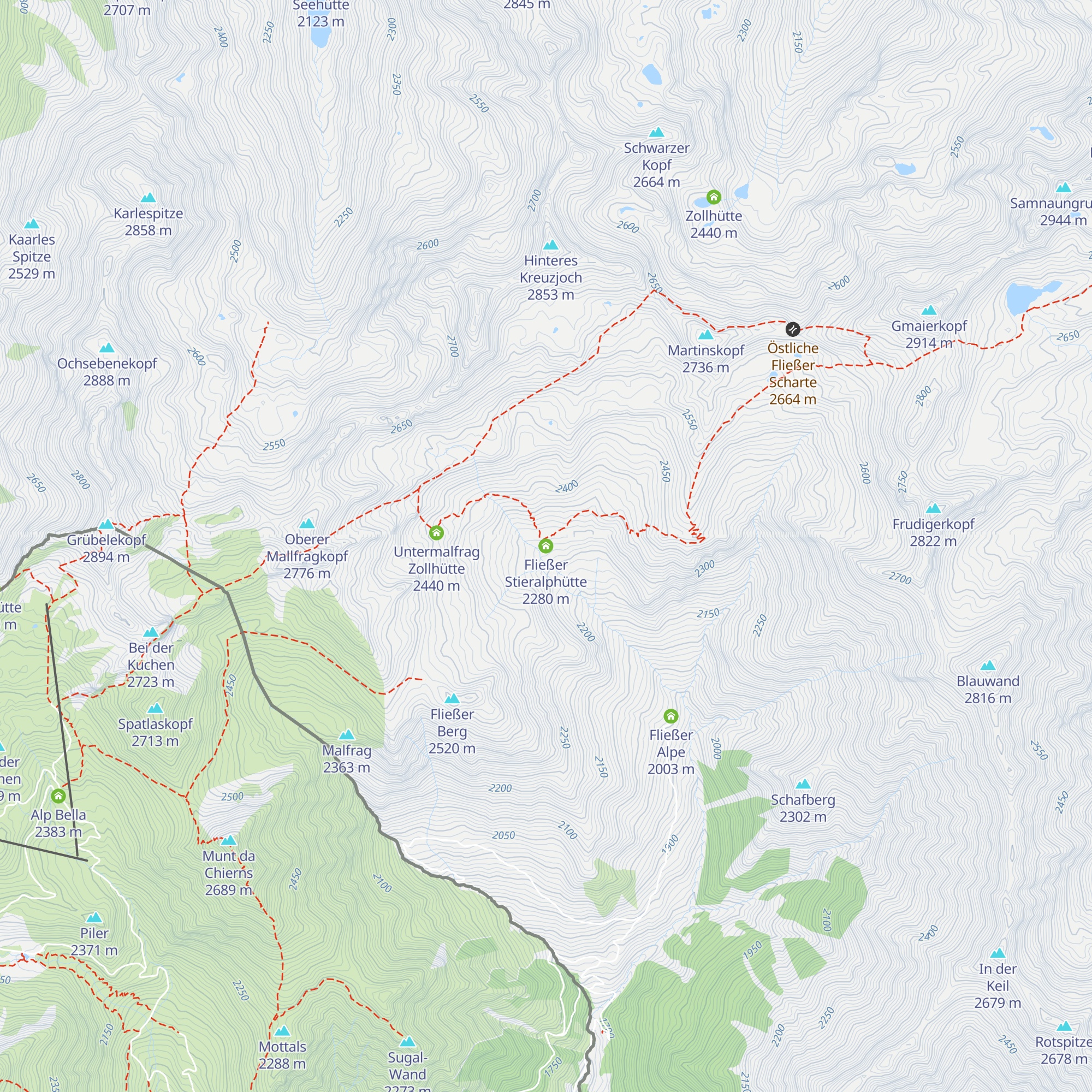 Fließer Stieralphütte map