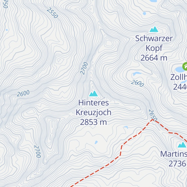 Map of Hinteres Kreuzjoch