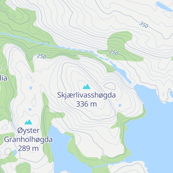 Map of Skjærlivasshøgda